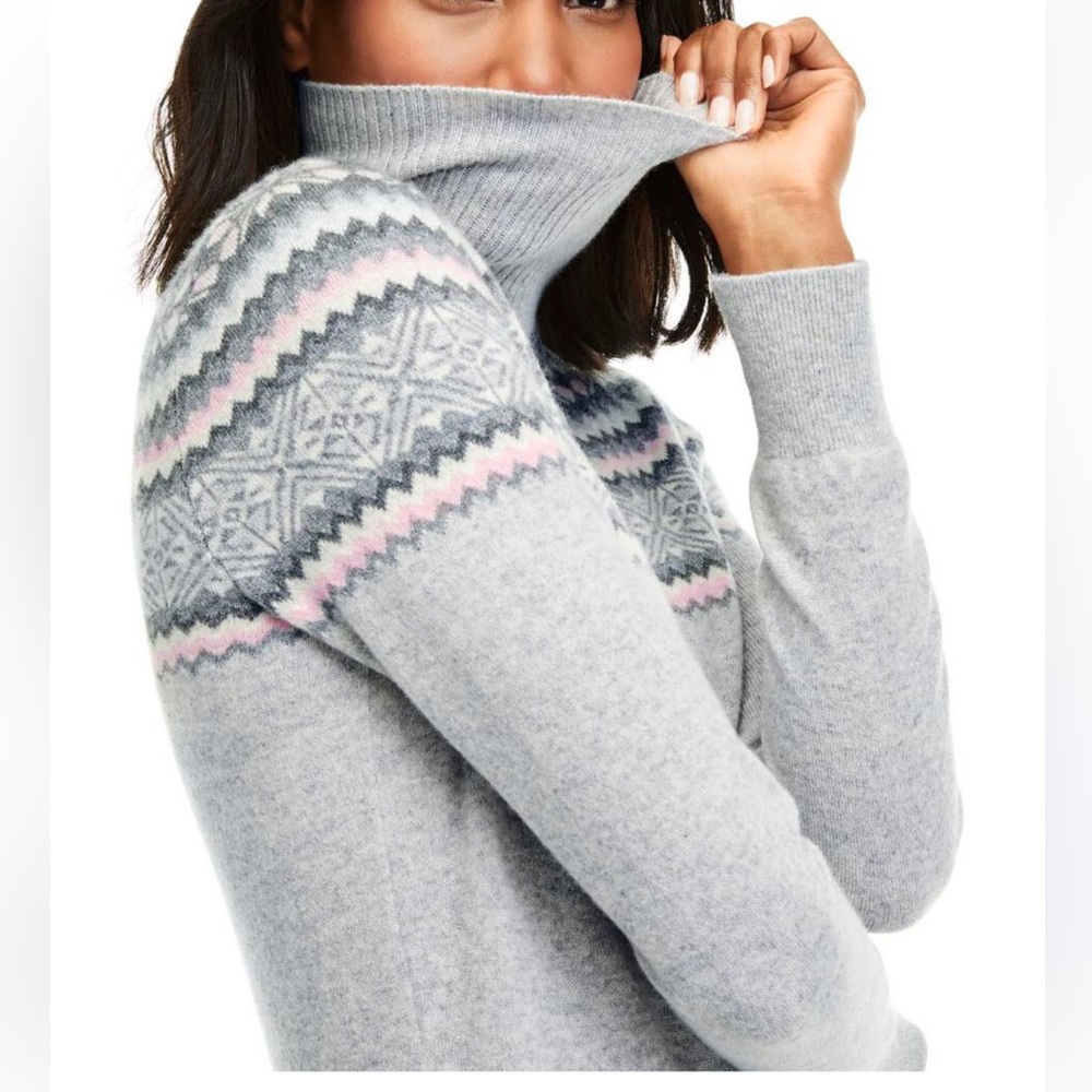 NWOT Land’s End Fair Isle TurtleNeck Sweater